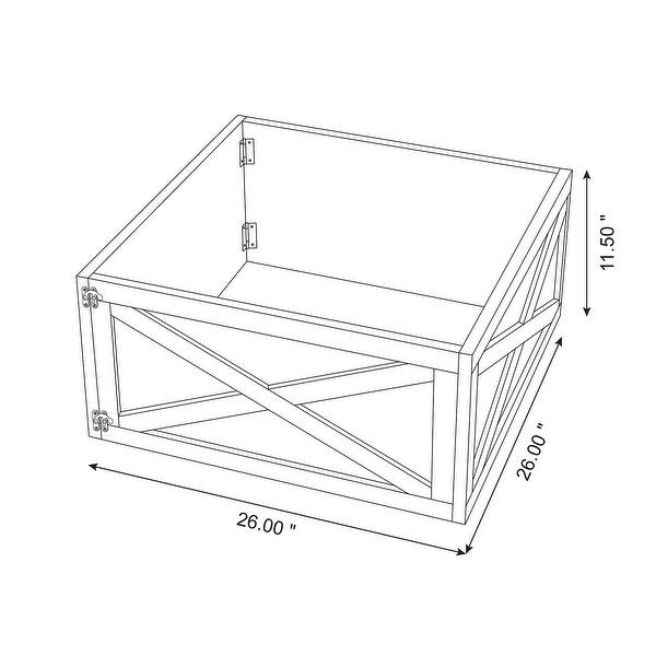 Glitzhome 26"L/ 22"L Handcrafted Wooden Christmas Tree Collar Bed